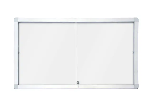 Imagen Vitrina de interior lacada con puerta corredera 18xA4 138x99.