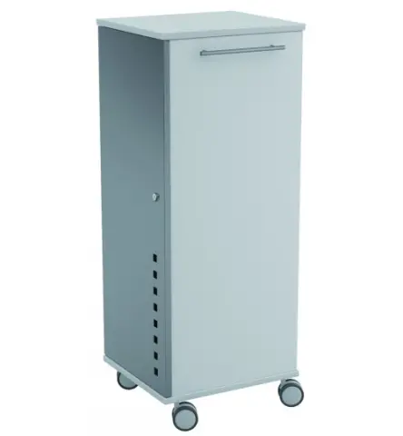 Imagen Mueble mvil multifuncional caddy con estantes color gris. 2