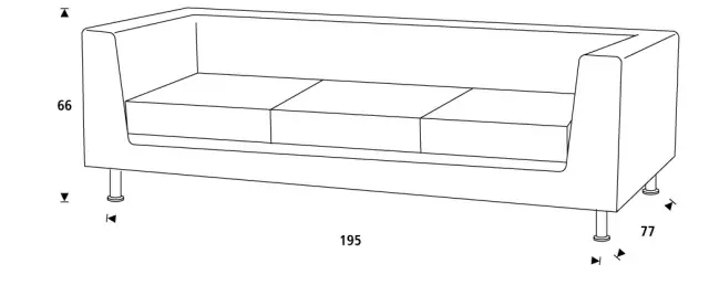 Imagen Sof de tres plazas negro 2