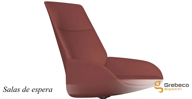 Imagen Silln respaldo alto. Asiento giratorio con Sistema autoretorno tapizado V 4