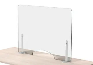 Imagen Pack 2 mamparas de seguridad autoportantes en vidrio transparente 3