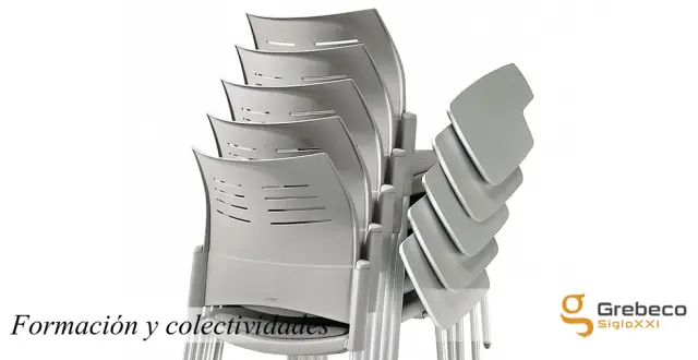 Imagen Silla colectividades con pala fenólica negra. Rejilla porta libros. Estructura aluminio. 3