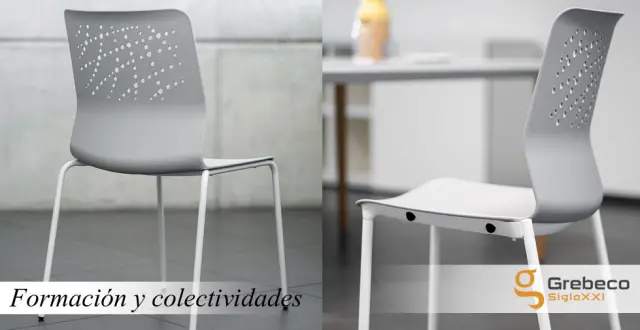 Imagen Silla colectividades con estructura blanca.