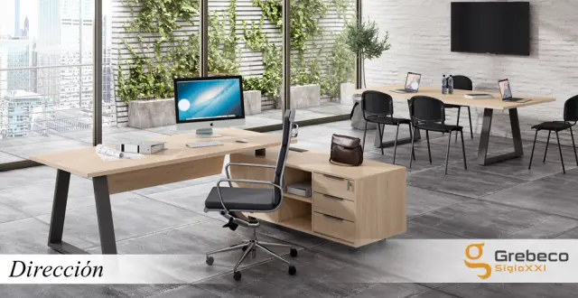 Imagen Mesa direccional con mueble soporte. 