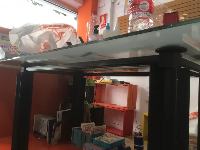 Imagen MESA Rectangular vidrio 4 Patas 2B Aluminio Pulido. 2 Mano 4