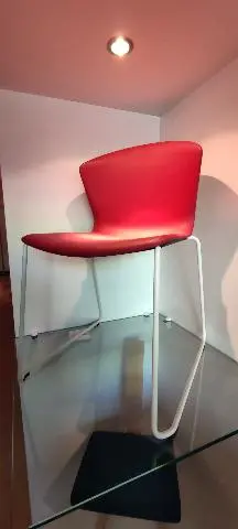Imagen Silla patn apilable. Estructura acero blanca. 2