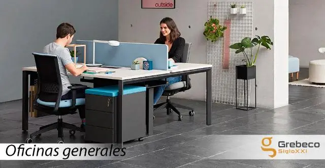 Imagen Conjunto bench de 2 puestos con canal de electrificacin y panel divisorio.