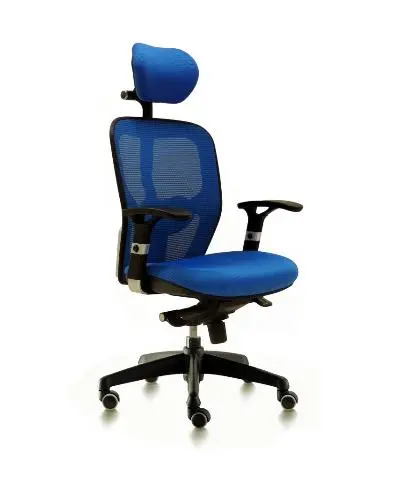 Imagen Asiento tapizado azul - Respaldo malla azul