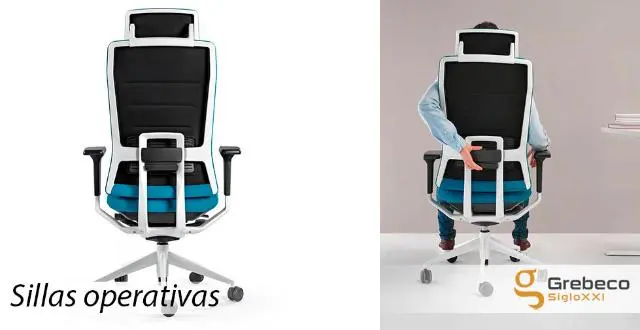 Imagen Silln tapizado con cabezal brazos lumbar. Estructura blanca tejido M. 3