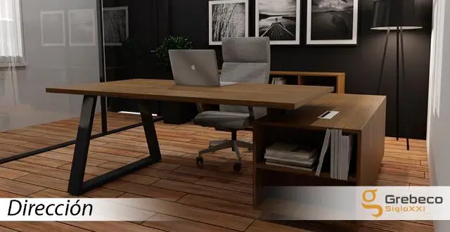 Imagen Mesa direccional con mueble soporte. 