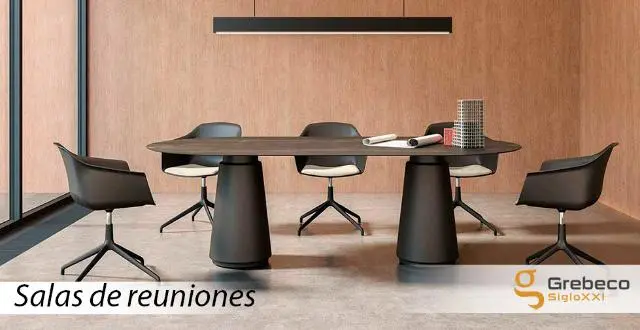 Imagen Mesa de reuni�n oval con pies redondondos con 2 tomas de acceso a cableado